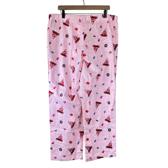 NWT J. Crew Factory Pink Holiday Printed Flannel Pajama Pants - Picture 6 of 6